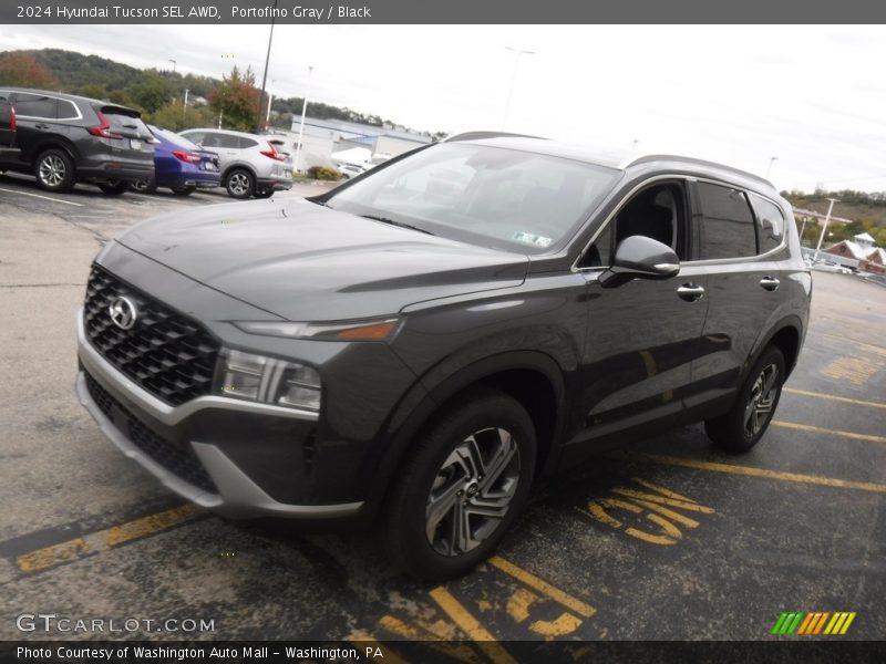 Portofino Gray / Black 2024 Hyundai Tucson SEL AWD