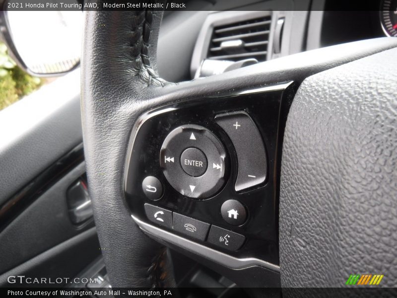 Modern Steel Metallic / Black 2021 Honda Pilot Touring AWD