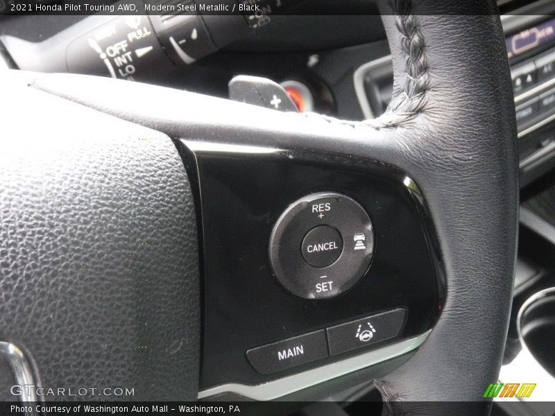 Modern Steel Metallic / Black 2021 Honda Pilot Touring AWD