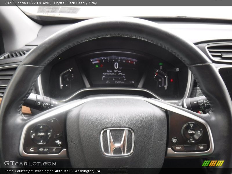 Crystal Black Pearl / Gray 2020 Honda CR-V EX AWD