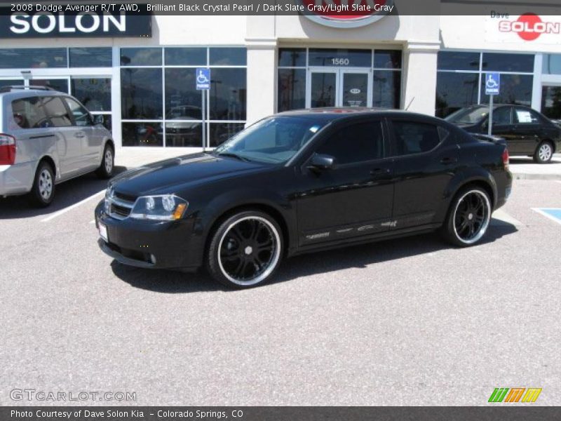 Brilliant Black Crystal Pearl / Dark Slate Gray/Light Slate Gray 2008 Dodge Avenger R/T AWD