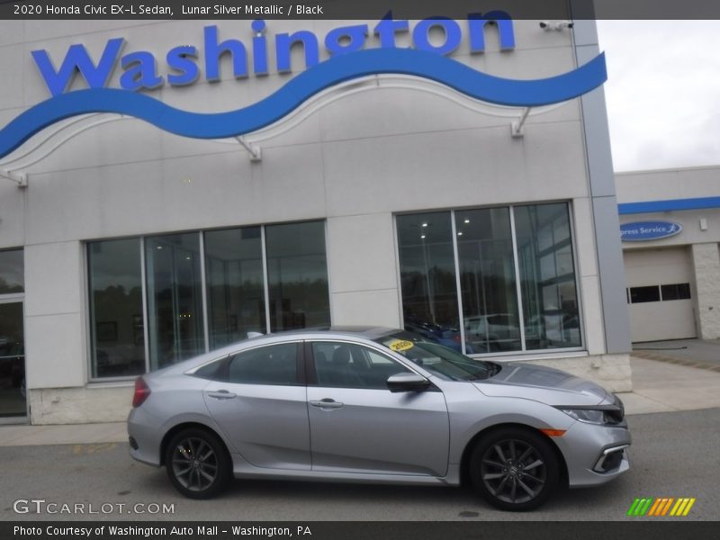 Lunar Silver Metallic / Black 2020 Honda Civic EX-L Sedan