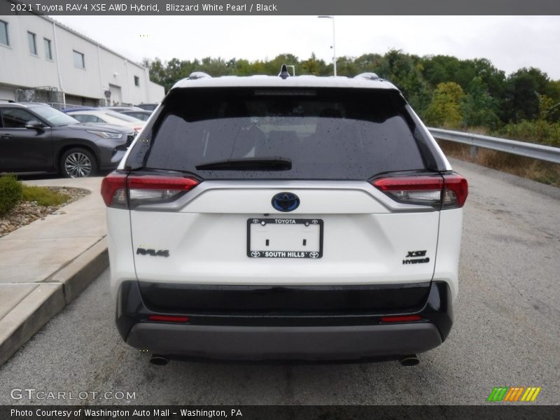 Blizzard White Pearl / Black 2021 Toyota RAV4 XSE AWD Hybrid