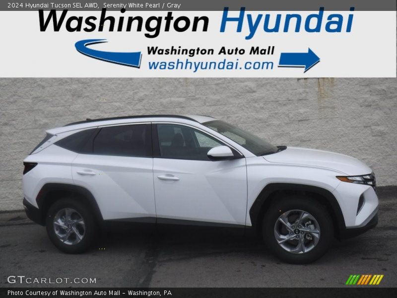 Serenity White Pearl / Gray 2024 Hyundai Tucson SEL AWD