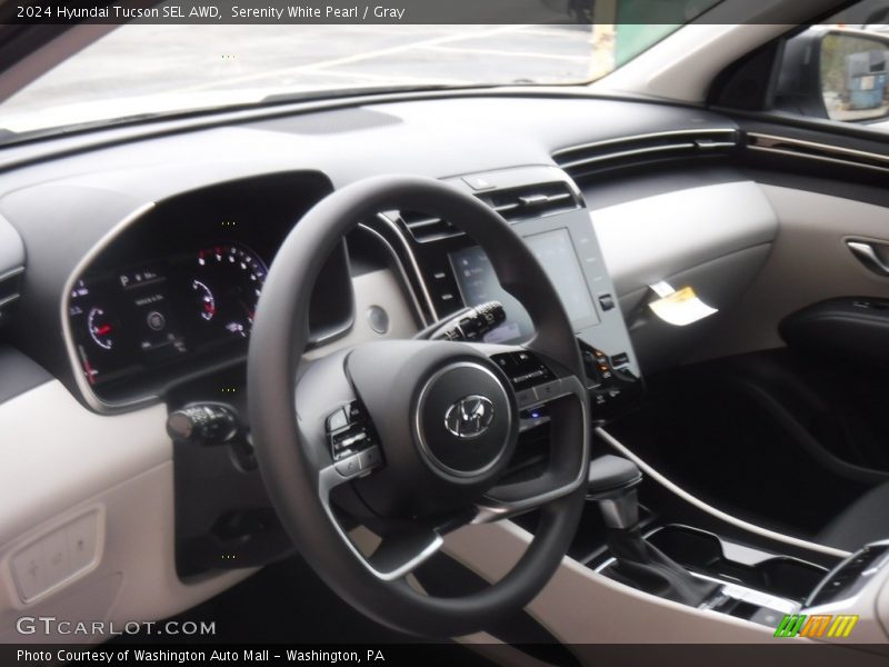 Serenity White Pearl / Gray 2024 Hyundai Tucson SEL AWD