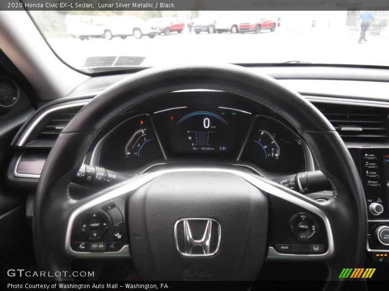 Lunar Silver Metallic / Black 2020 Honda Civic EX-L Sedan