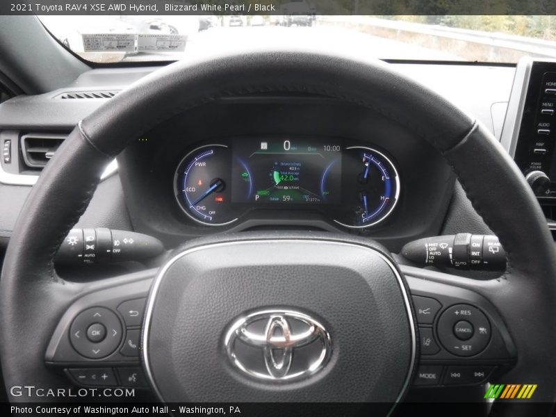 Blizzard White Pearl / Black 2021 Toyota RAV4 XSE AWD Hybrid
