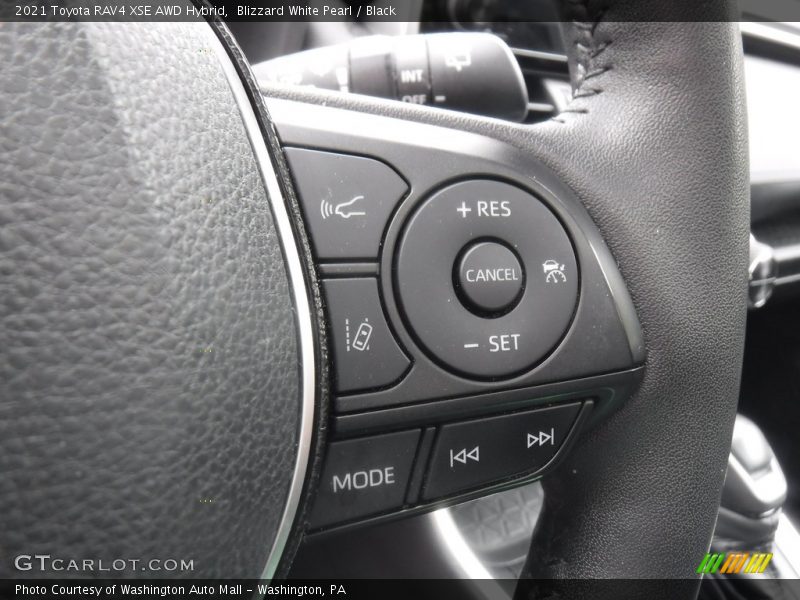 Blizzard White Pearl / Black 2021 Toyota RAV4 XSE AWD Hybrid