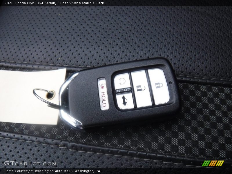 Lunar Silver Metallic / Black 2020 Honda Civic EX-L Sedan