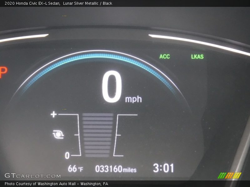 Lunar Silver Metallic / Black 2020 Honda Civic EX-L Sedan