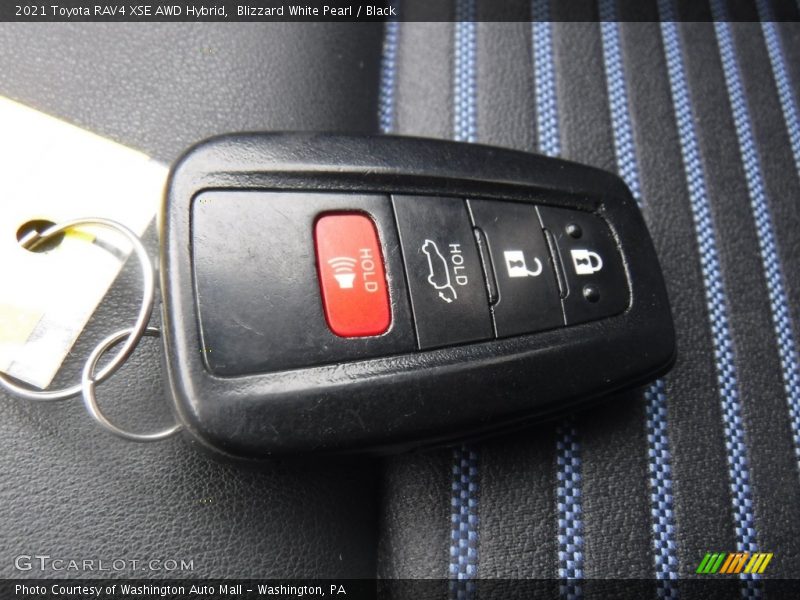 Blizzard White Pearl / Black 2021 Toyota RAV4 XSE AWD Hybrid