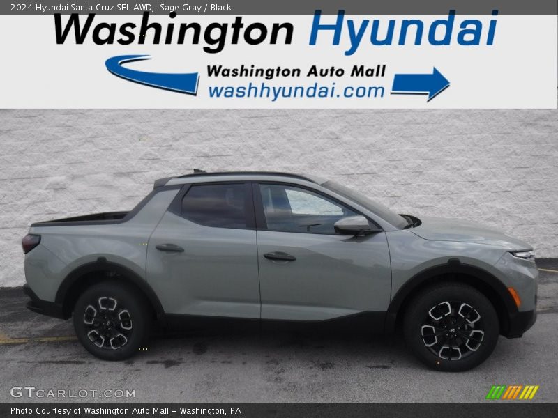 Sage Gray / Black 2024 Hyundai Santa Cruz SEL AWD