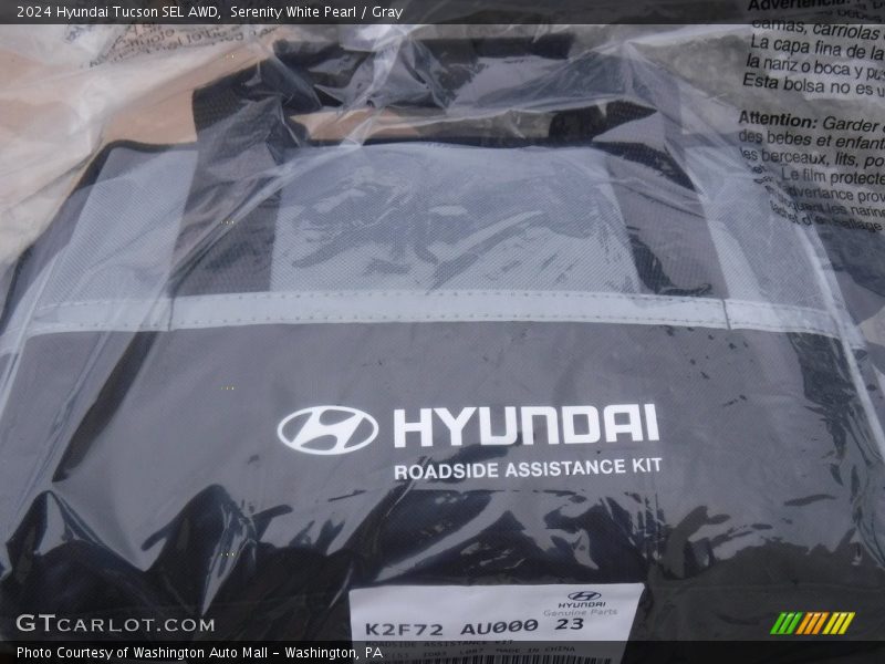 Serenity White Pearl / Gray 2024 Hyundai Tucson SEL AWD