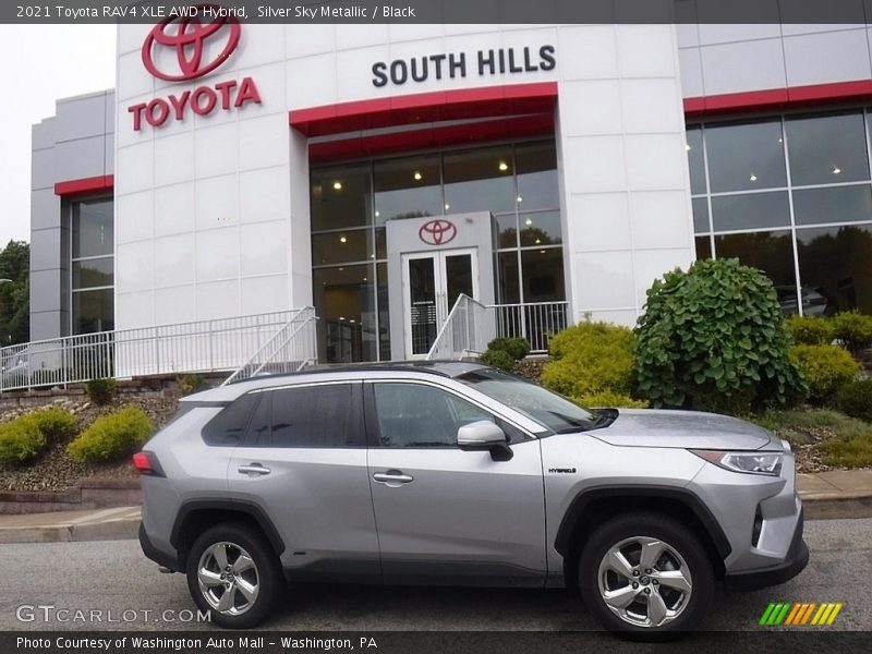 Silver Sky Metallic / Black 2021 Toyota RAV4 XLE AWD Hybrid