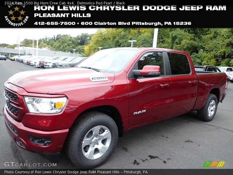 Delmonico Red Pearl / Black 2024 Ram 1500 Big Horn Crew Cab 4x4