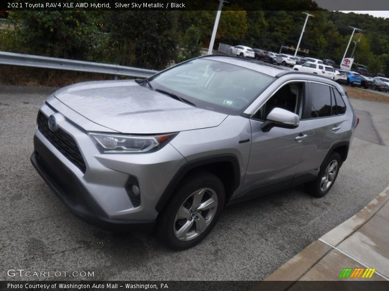 Silver Sky Metallic / Black 2021 Toyota RAV4 XLE AWD Hybrid