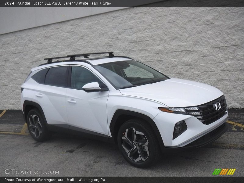Serenity White Pearl / Gray 2024 Hyundai Tucson SEL AWD