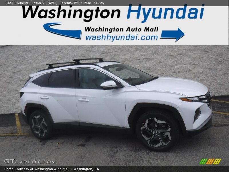 Serenity White Pearl / Gray 2024 Hyundai Tucson SEL AWD