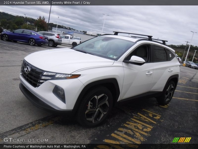 Serenity White Pearl / Gray 2024 Hyundai Tucson SEL AWD