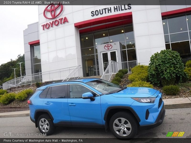 Blue Flame / Black 2020 Toyota RAV4 LE AWD