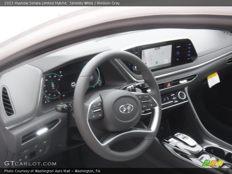 Serenity White / Medium Gray 2023 Hyundai Sonata Limited Hybrid