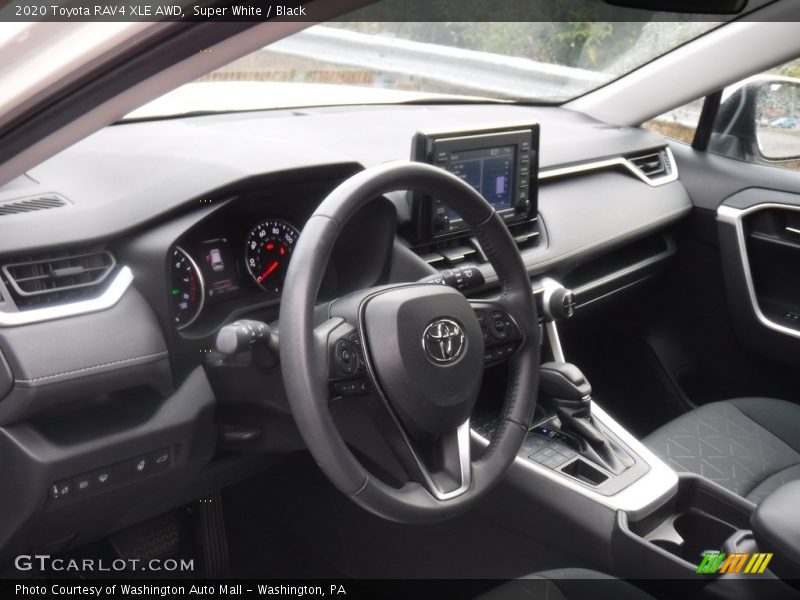 Super White / Black 2020 Toyota RAV4 XLE AWD