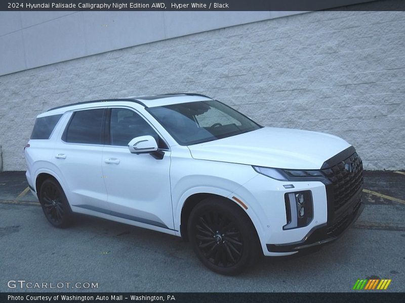 Hyper White / Black 2024 Hyundai Palisade Calligraphy Night Edition AWD