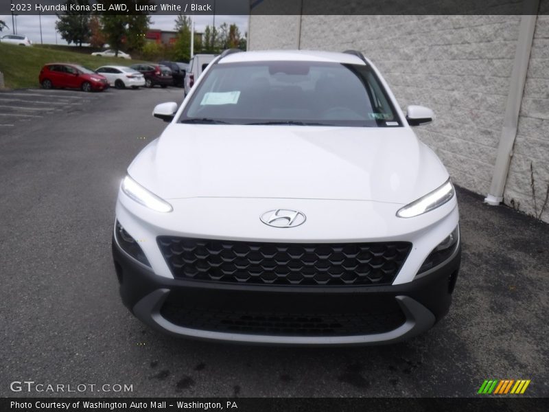 Lunar White / Black 2023 Hyundai Kona SEL AWD