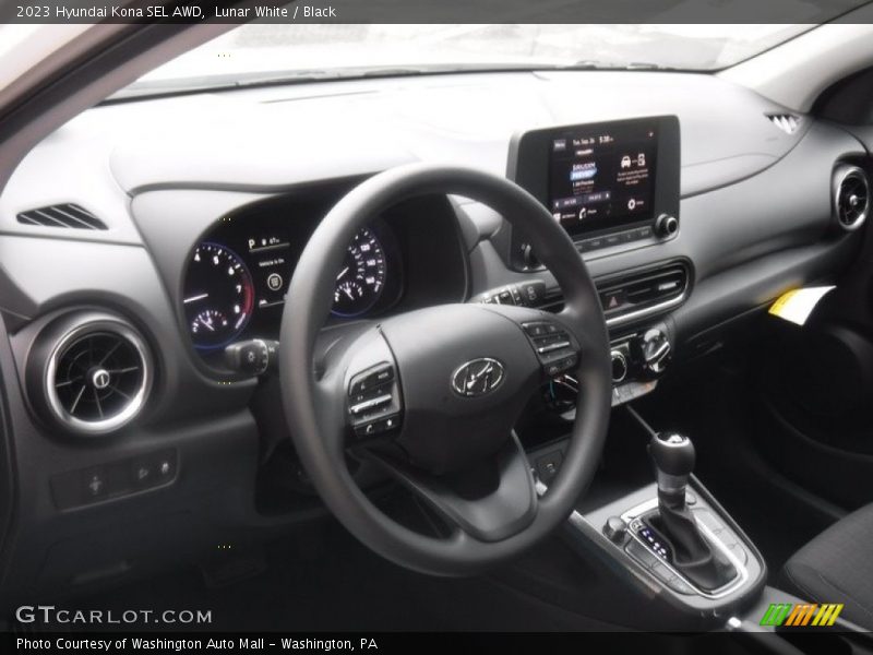 Lunar White / Black 2023 Hyundai Kona SEL AWD