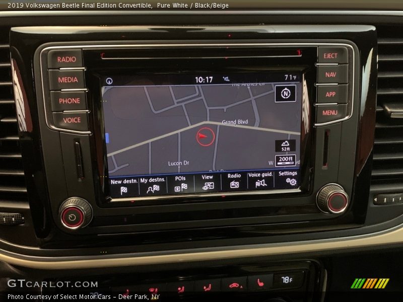 Navigation of 2019 Beetle Final Edition Convertible