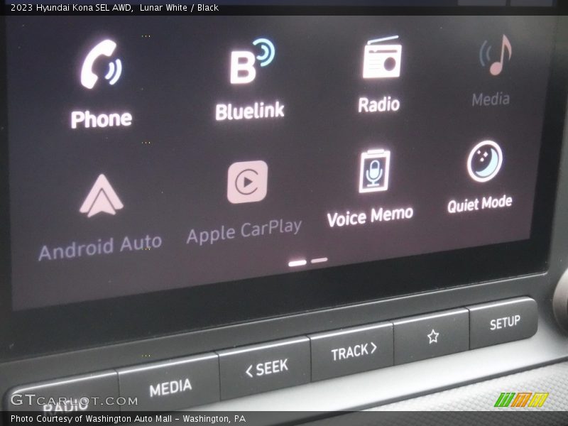 Lunar White / Black 2023 Hyundai Kona SEL AWD