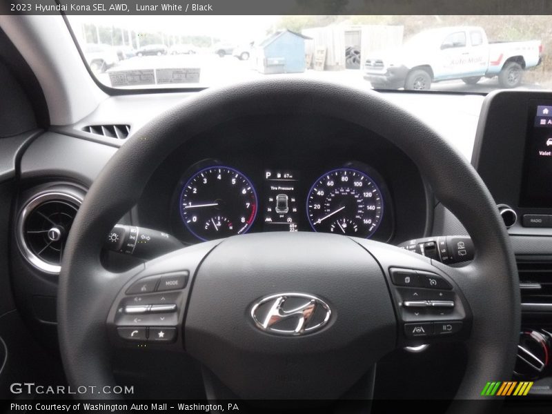 Lunar White / Black 2023 Hyundai Kona SEL AWD