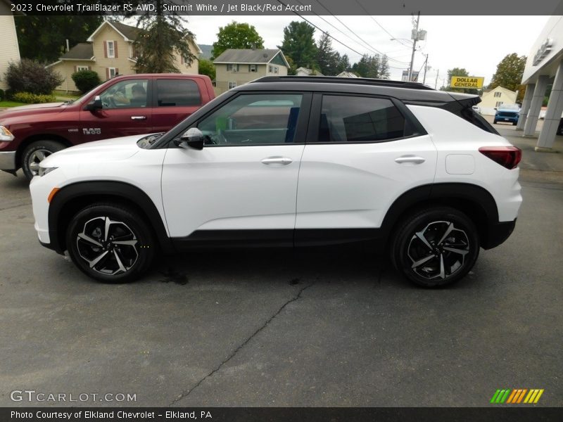 Summit White / Jet Black/Red Accent 2023 Chevrolet TrailBlazer RS AWD