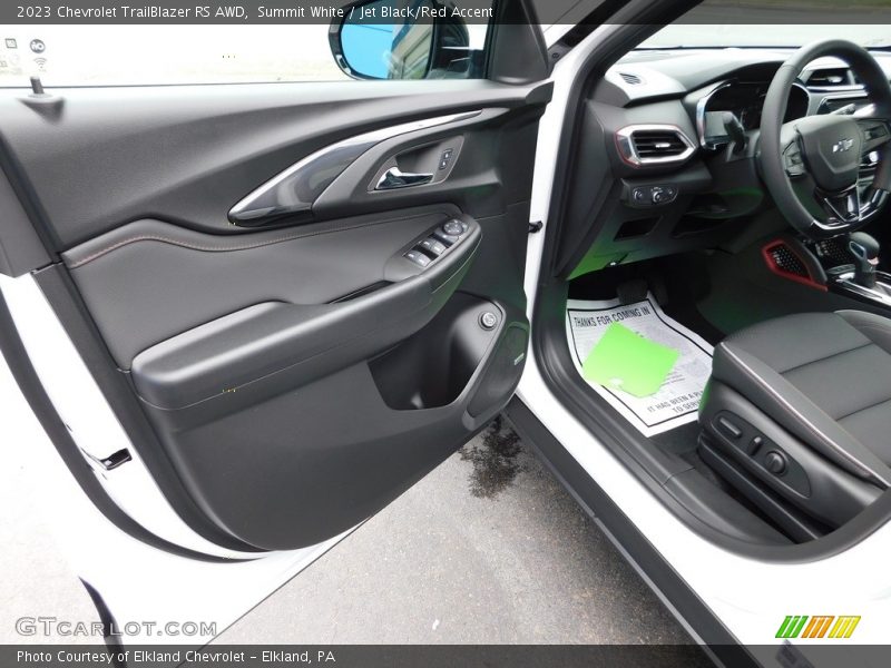 Summit White / Jet Black/Red Accent 2023 Chevrolet TrailBlazer RS AWD