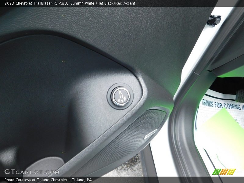 Summit White / Jet Black/Red Accent 2023 Chevrolet TrailBlazer RS AWD
