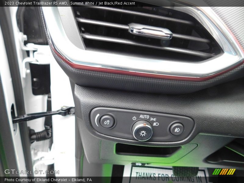 Controls of 2023 TrailBlazer RS AWD