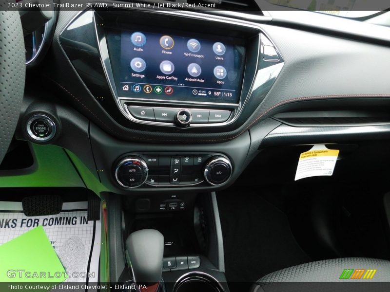 Controls of 2023 TrailBlazer RS AWD