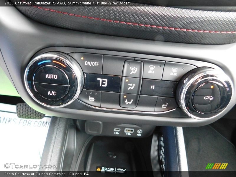Controls of 2023 TrailBlazer RS AWD