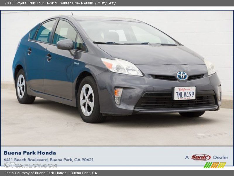 Winter Gray Metallic / Misty Gray 2015 Toyota Prius Four Hybrid