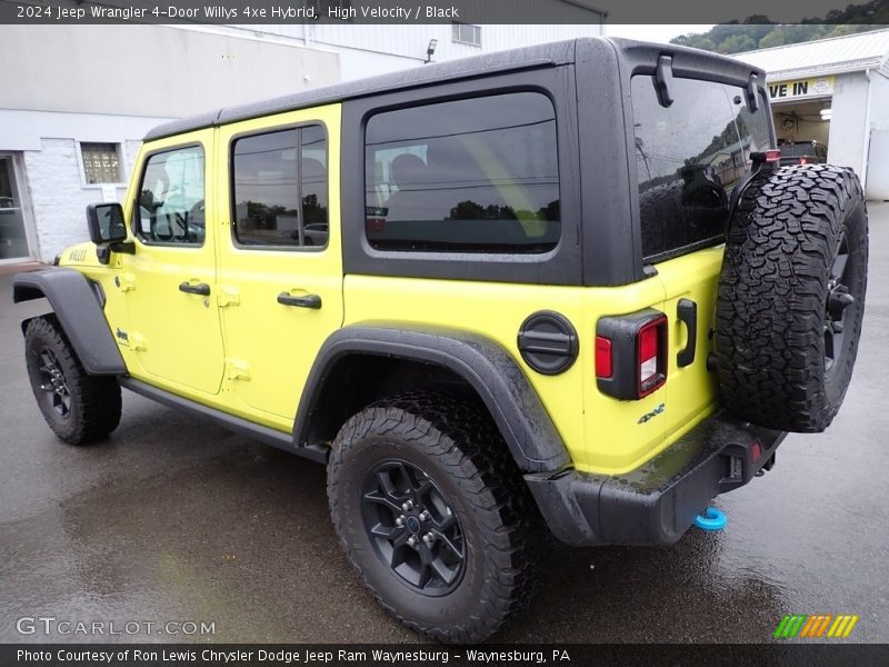 High Velocity / Black 2024 Jeep Wrangler 4-Door Willys 4xe Hybrid