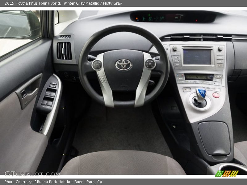 Winter Gray Metallic / Misty Gray 2015 Toyota Prius Four Hybrid