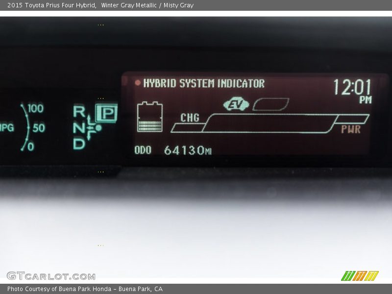 Winter Gray Metallic / Misty Gray 2015 Toyota Prius Four Hybrid