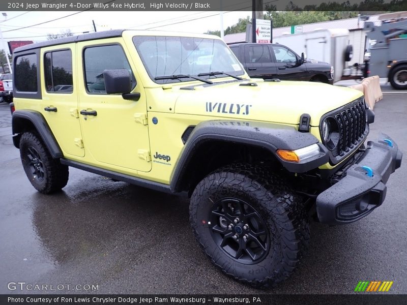 High Velocity / Black 2024 Jeep Wrangler 4-Door Willys 4xe Hybrid