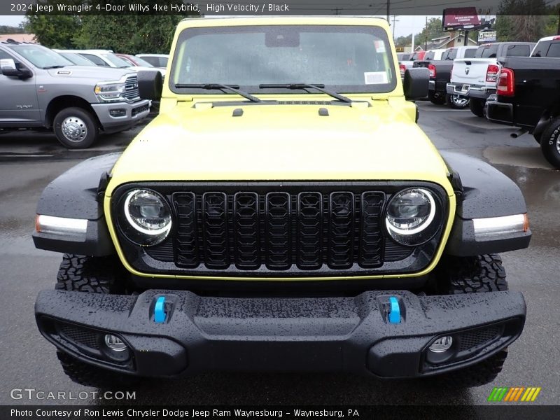 High Velocity / Black 2024 Jeep Wrangler 4-Door Willys 4xe Hybrid