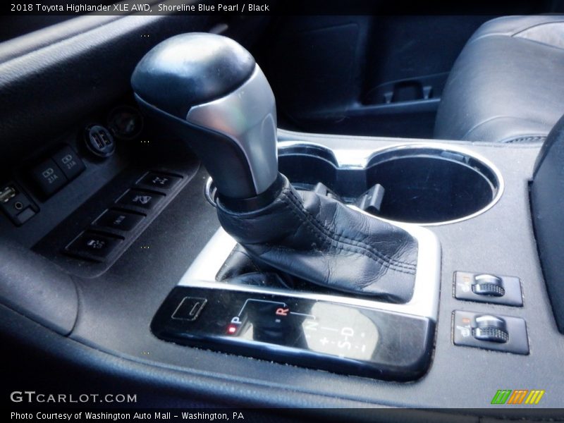Shoreline Blue Pearl / Black 2018 Toyota Highlander XLE AWD