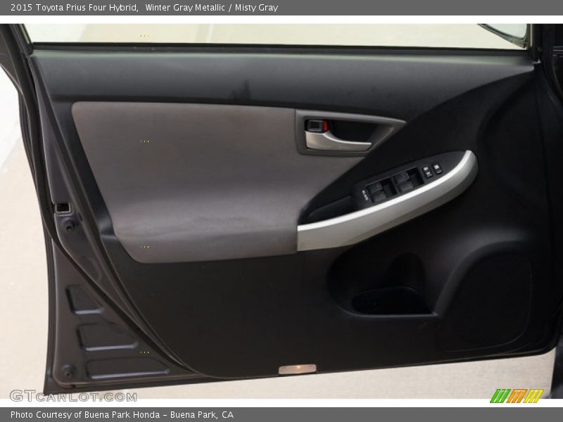 Winter Gray Metallic / Misty Gray 2015 Toyota Prius Four Hybrid