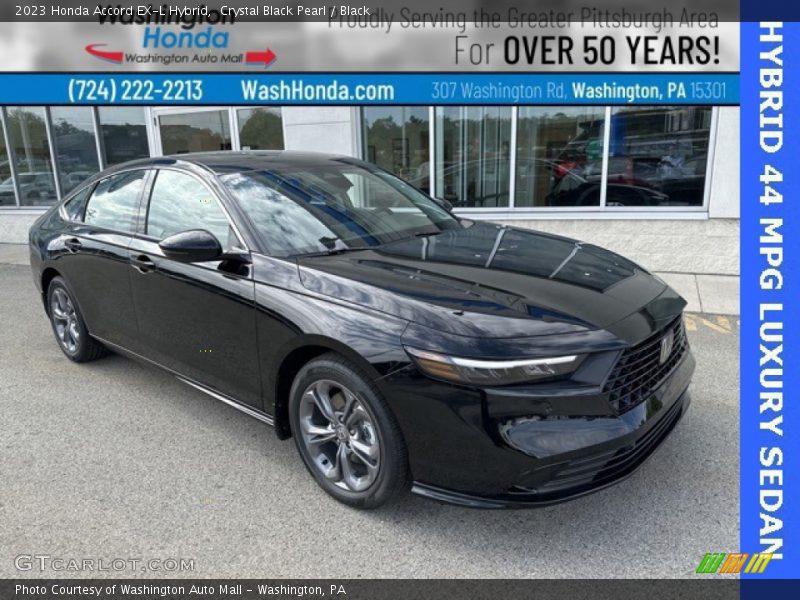Crystal Black Pearl / Black 2023 Honda Accord EX-L Hybrid