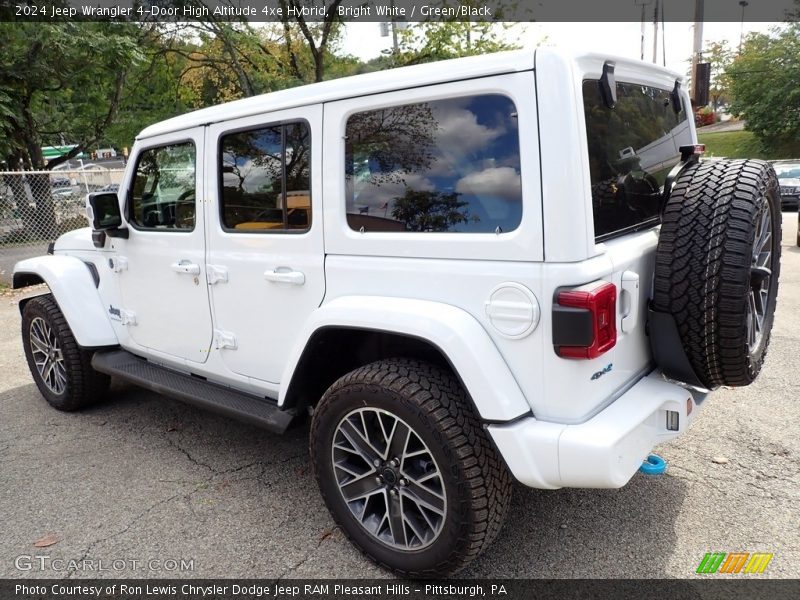 Bright White / Green/Black 2024 Jeep Wrangler 4-Door High Altitude 4xe Hybrid