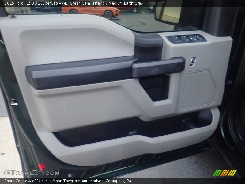 Green Gem Metallic / Medium Earth Gray 2015 Ford F150 XL SuperCab 4x4