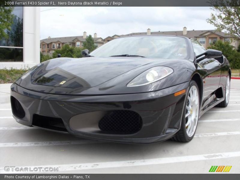Nero Daytona (Black Metallic) / Beige 2008 Ferrari F430 Spider F1